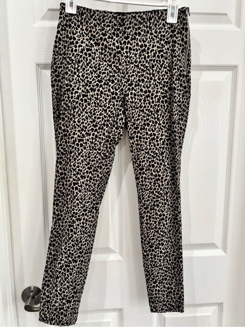 a new day Leopard-Print Slim Pants in Beige and Black